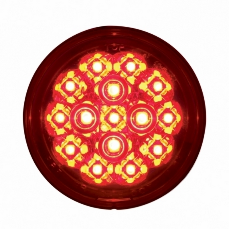 United Pacific 15 LED 2-3/8" Dual Function Signal Light For Harley Motorcycle Red LED/Red Lens 36775
