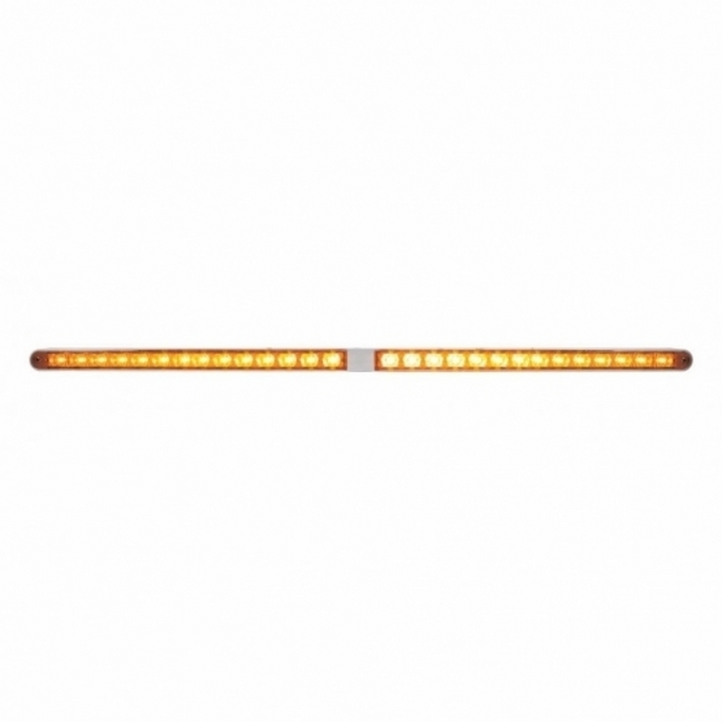 United Pacific Dual 14 LED 12" Light Bars With Bezel Amber LED/Amber Lens 36787