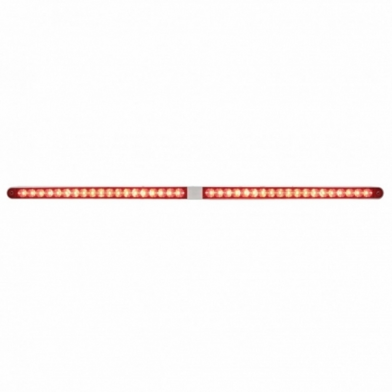 United Pacific Dual 14 LED 12" Reflector Light Bars With Bezel Red LED/Red Lens 36797