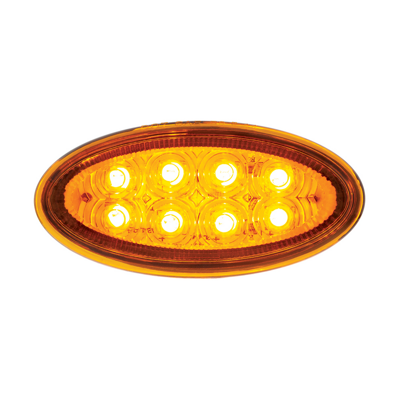 United Pacific 8 LED Fender Parking & Turn Signal Light For Peterbilt 386 (2006-2014) & 387 (2006-2010)-Amber LED/Amber Lens 36810