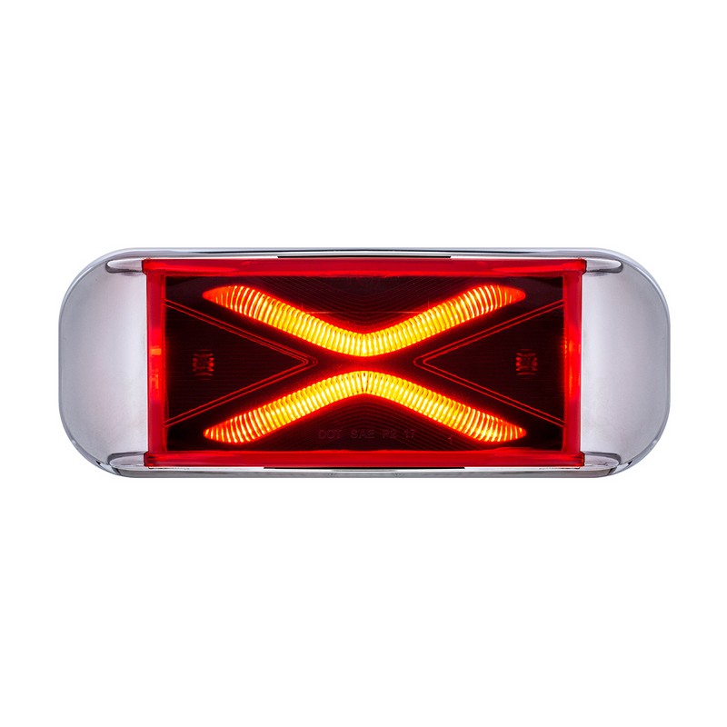 United Pacific 4 LED Saber Rectangular Marker Light With Red Lens 36820