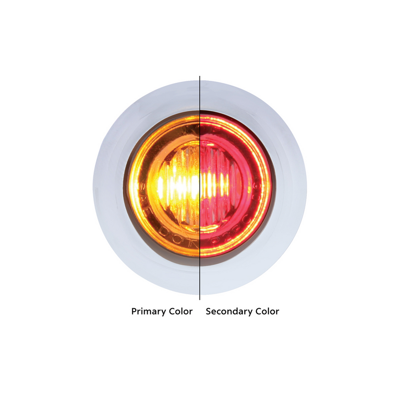 United Pacific 3 LED 3/4" Mini Double Fury Light (Clearance/Marker) Amber LED/Red LED 36838