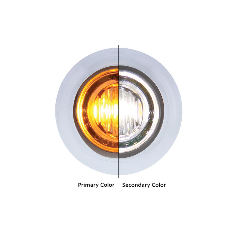 United Pacific 3 LED 3/4" Mini Double Fury Light (Clearance/Marker) Amber LED/White LED 36839