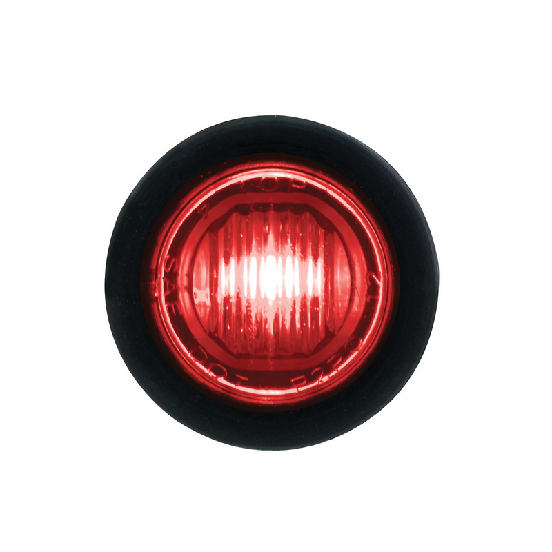 United Pacific Single SMD LED 3/4" Mini Light (Clearance/Marker) With Rubber Grommet Red LED/Red Lens 36844