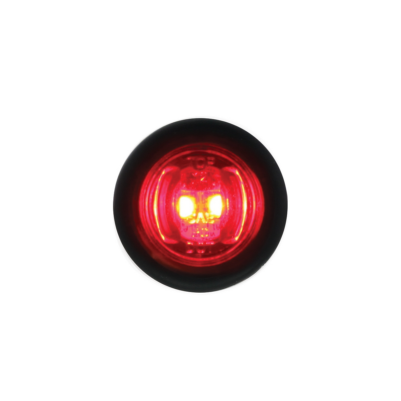 United Pacific 2 LED 3/4" Mini Light (Clearance/Marker) With Rubber Grommet Red LED/Red Lens (Bulk) 36850B
