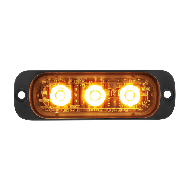 United Pacific 3 High Power LED Super Thin Warning Light Amber LED (Bulk) 36852B