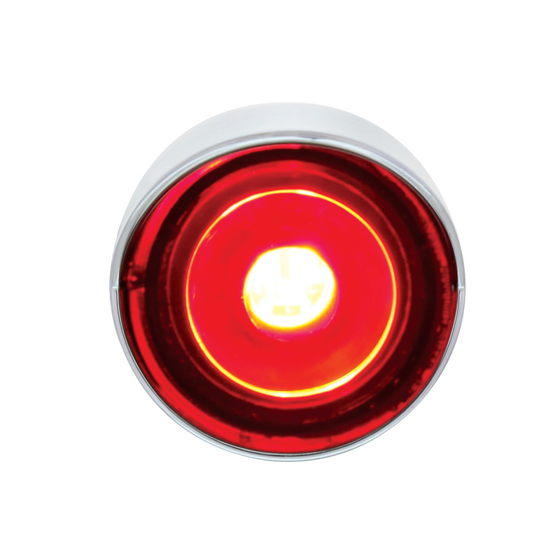 United Pacific 3 High Power LED 1" Light (Clearance/Marker) With Visor Red LED/Red Lens 36898