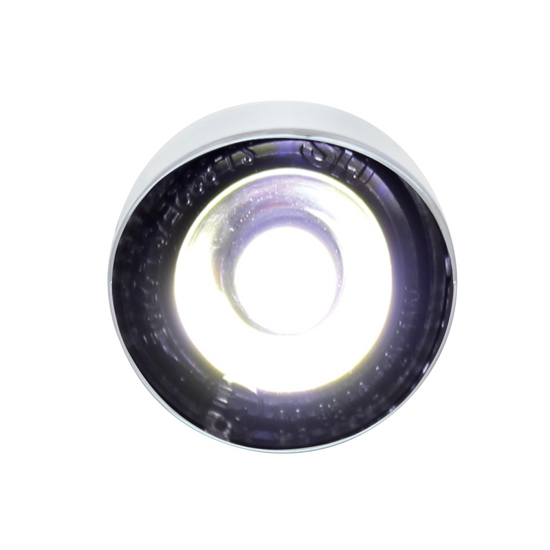 United Pacific 3 High Power LED 1" Light (Clearance/Marker) With Visor White LED/Clear Lens 36908