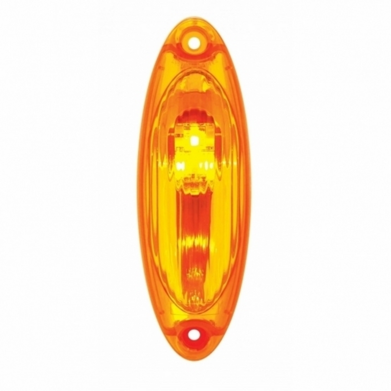 United Pacific 3 Amber LED Reflector Cab Light For 2008-2017 Freightliner Cascadia Amber Lens 36951