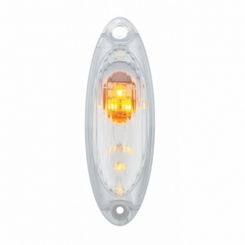 United Pacific 3 Amber LED Reflector Cab Light For 2008-2017 Freightliner Cascadia Clear Lens 36952