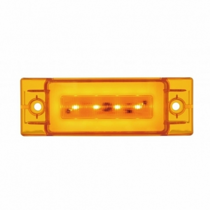 United Pacific 16 LED Rectangular GloLight (Clearance/Marker) Amber LED/Amber Lens 36976