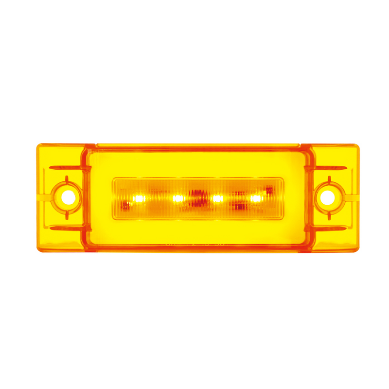 United Pacific 16 LED Rectangular GloLight (Clearance/Marker) Amber LED/Amber Lens (Bulk) 36976B