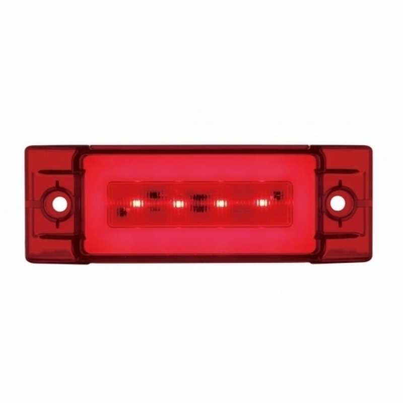 United Pacific 16 LED Rectangular GloLight (Clearance/Marker) Red LED/ Red Lens 36977