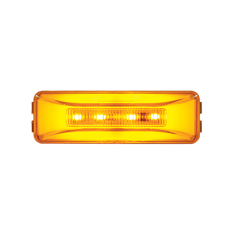 United Pacific 10 LED Rectangular GloLight (Clearance/Marker) Amber LED/Amber Lens 36992
