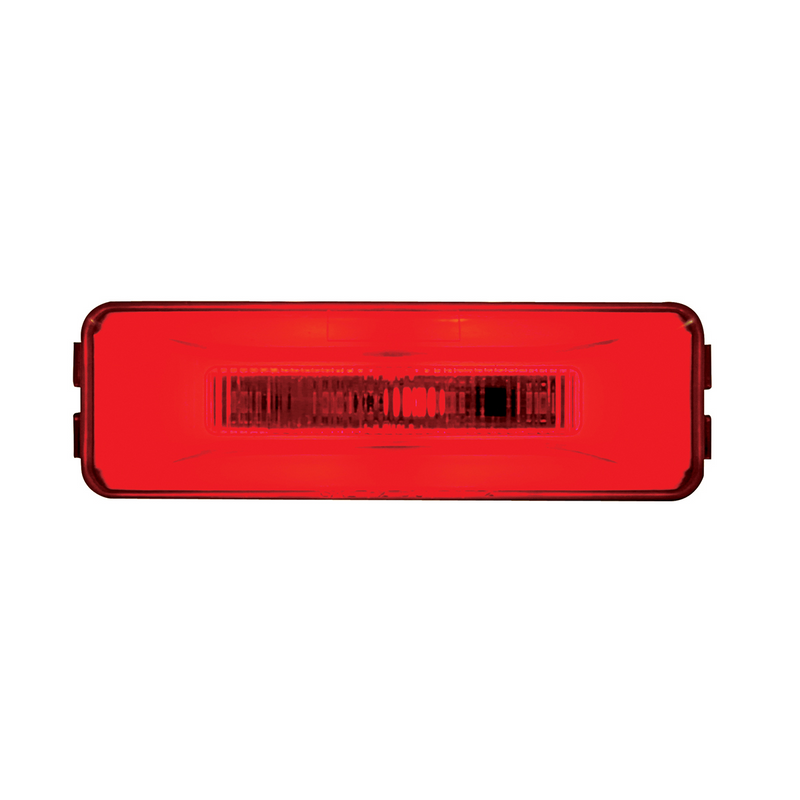 United Pacific 10 LED Rectangular GloLight (Clearance/Marker) Red LED/Red Lens 36993