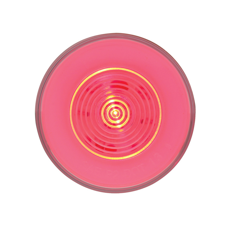 United Pacific 9 LED 2.5" Round GloLight (Clearance/Marker) Red LED/Clear Lens 37019