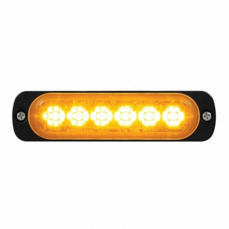 United Pacific 6 High Power LED Super Thin Directional Warning Light Amber LED (Bulk) 37042B