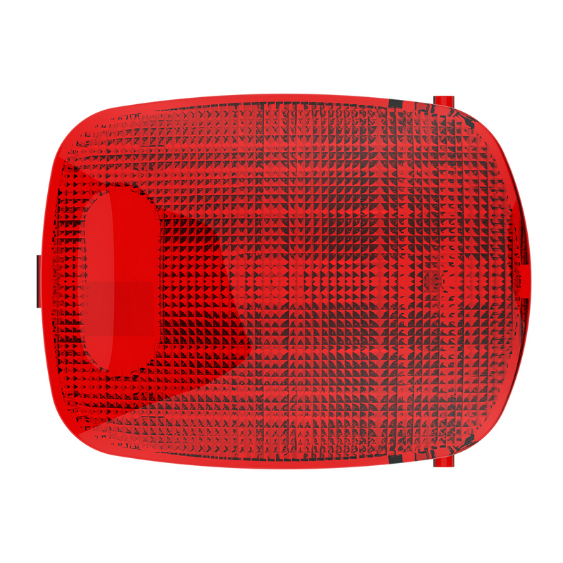 United Pacific Rectangular Dome Light Lens For 2006+ Peterbilt Red 37055