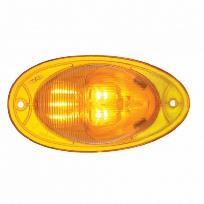 United Pacific 7 LED Turn Signal Light For 2008-2017 Freightliner Cascadia Dome Lens, Amber LED/Amber Lens 37077