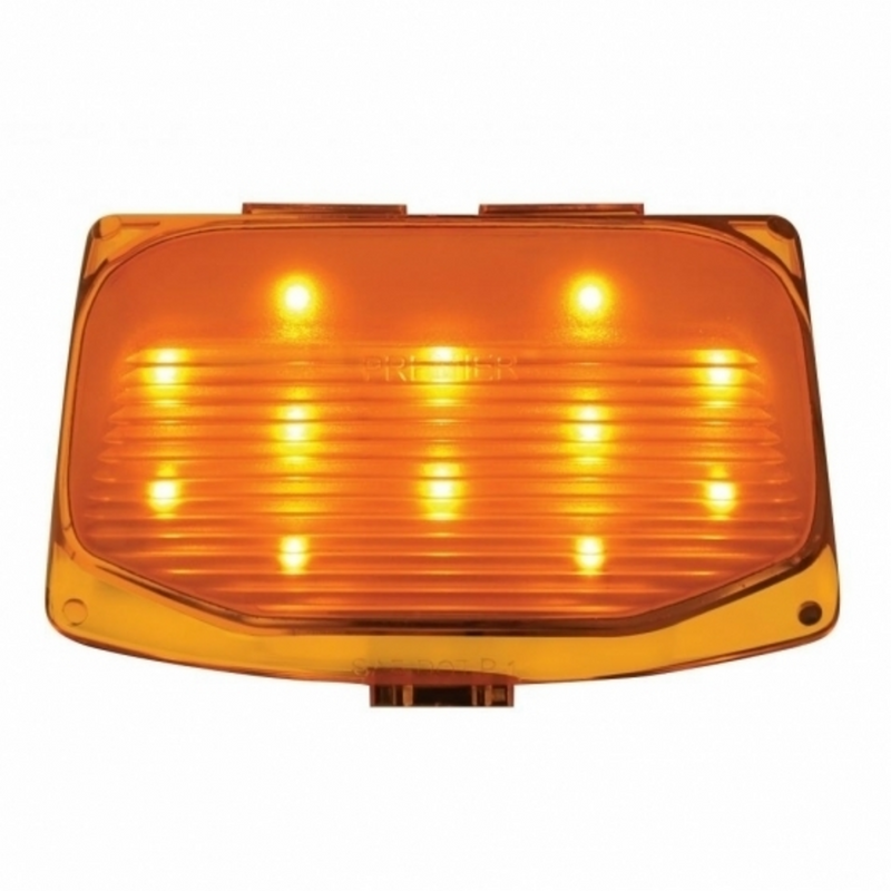 United Pacific 12 LED Front Fender Tip Light For Harley Motorcycle- Amber LED/Amber Lens 37120