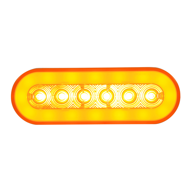 United Pacific 22 LED 6" Oval GloLight (Turn Signal) Amber LED/Amber Lens 37129