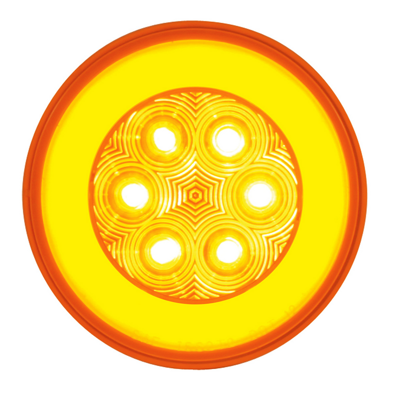 United Pacific 21 LED 4" GloLight (Turn Signal) Amber LED/Amber Lens 37133