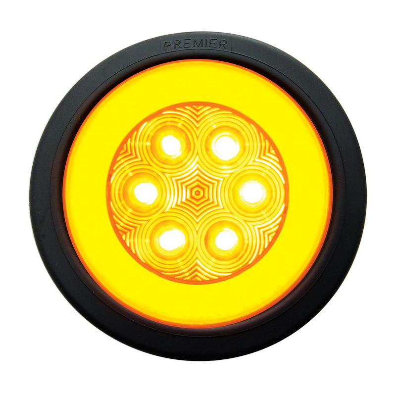 United Pacific 21 LED 4" GloLight Bar Kit (Turn Signal) Amber LED/Amber Lens (Bulk) 37133BAK