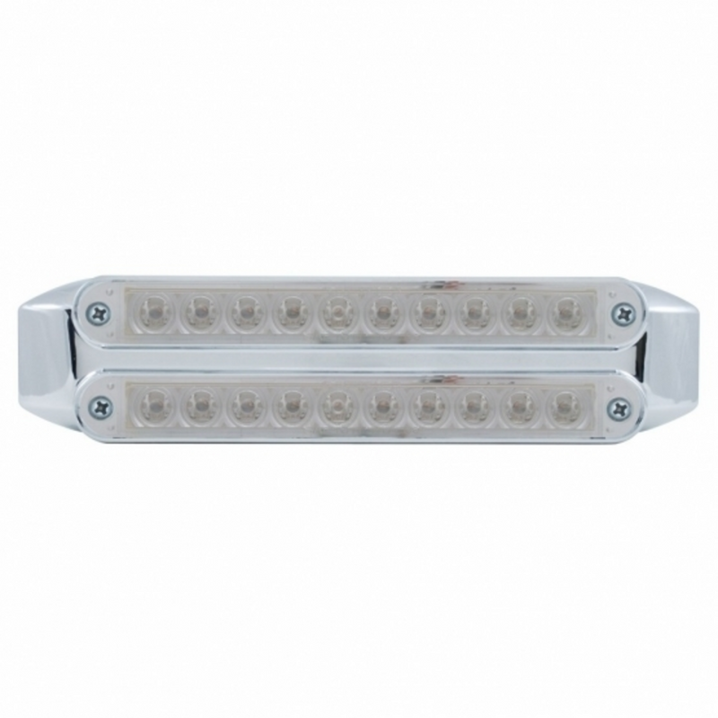 United Pacific Dual 10 LED 6-1/2" Light Bars (Stop, Turn & Tail) Red LED/Clear Lens 37199