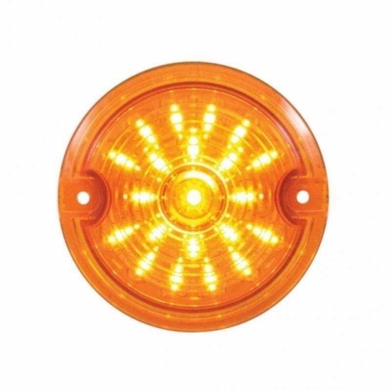 United Pacific 21 LED 3-1/4" Signal Light For Harley Motorcycle With 1156 Plug Amber LED/Amber Lens 37200
