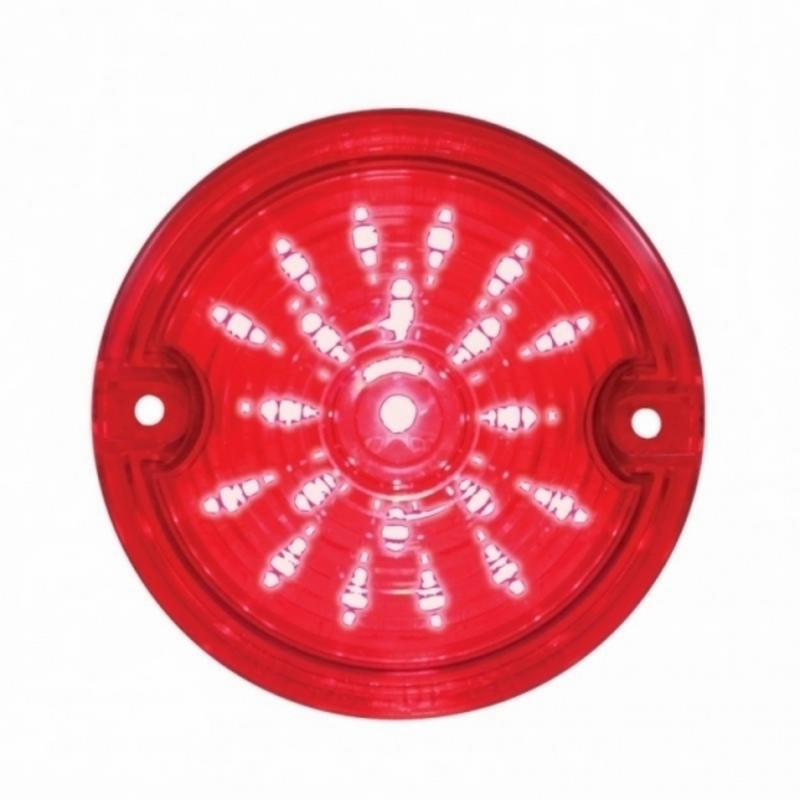 United Pacific 21 LED 3-1/4" Signal Light For Harley Motorcycle With 1156 Plug Red LED/Red Lens 37201