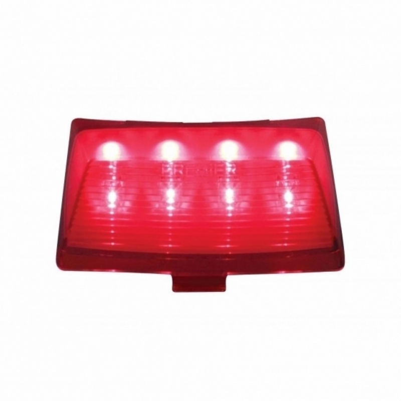 United Pacific 8 LED Fender Tip Light For Harley Motorcycle- Red LED/Red Lens 37204