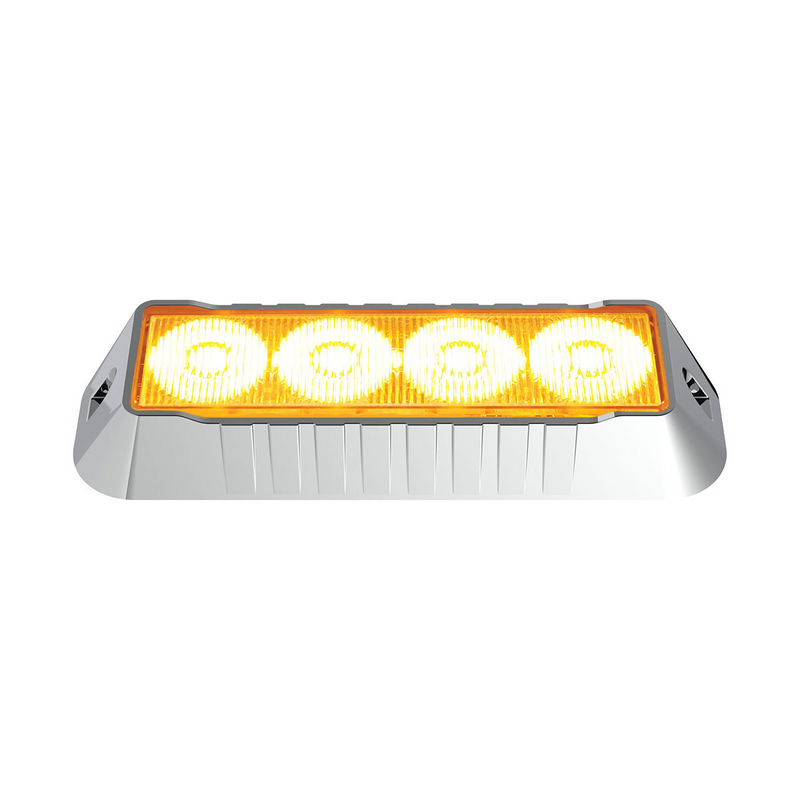 United Pacific 4 LED Warning Light Amber LED 37233