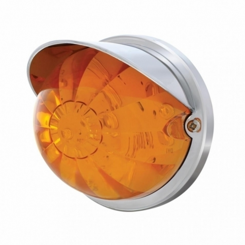 United Pacific 17 LED Dual Function Watermelon Flush Mount Kit With Visor Amber LED/Amber Lens 37265