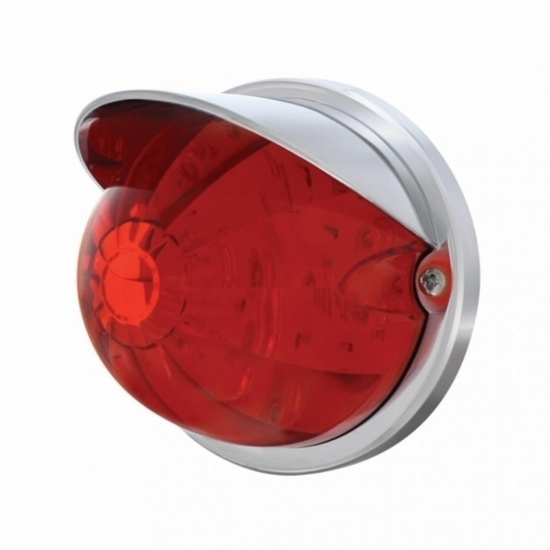 United Pacific 17 LED Dual Function Watermelon Flush Mount Kit With Visor Red LED/Red Lens 37267