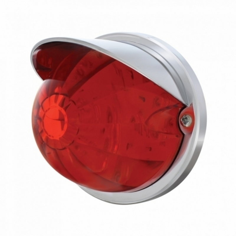 United Pacific 17 LED Watermelon Flush Mount Kit With Visor Red LED/Red Lens 37271