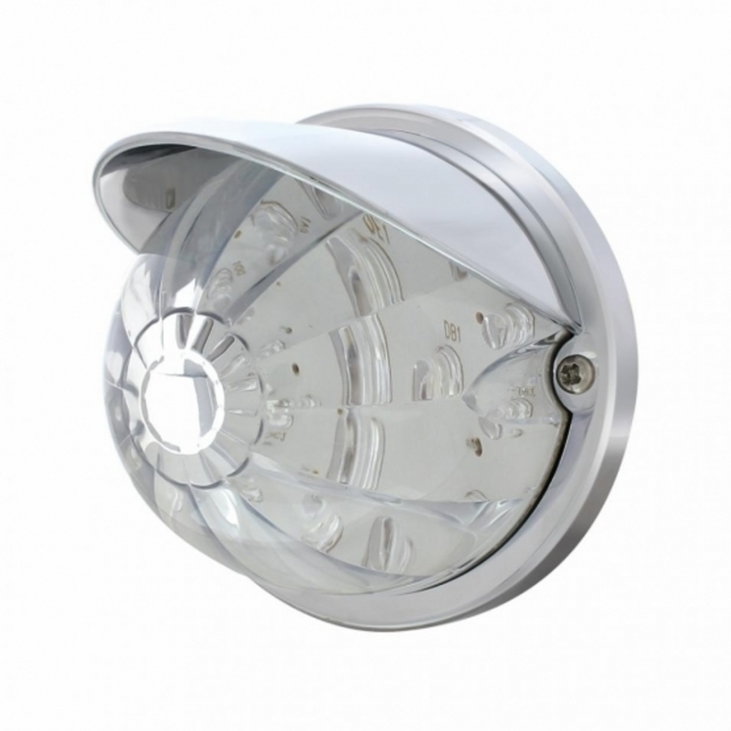 United Pacific 17 LED Watermelon Flush Mount Kit With Visor Amber LED/Clear Lens 37272