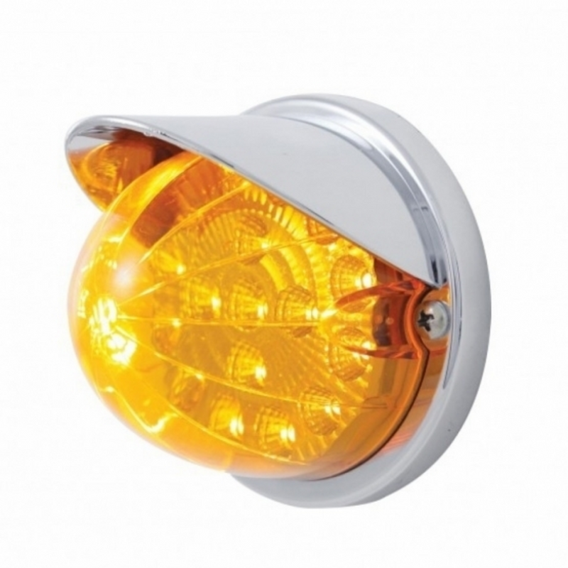 United Pacific 17 LED Reflector Watermelon Flush Mount Kit With Visor Amber LED/Amber Lens 37286