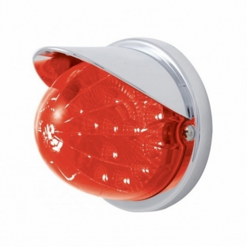 United Pacific 17 LED Reflector Watermelon Flush Mount Kit With Visor Red LED/Red Lens 37287
