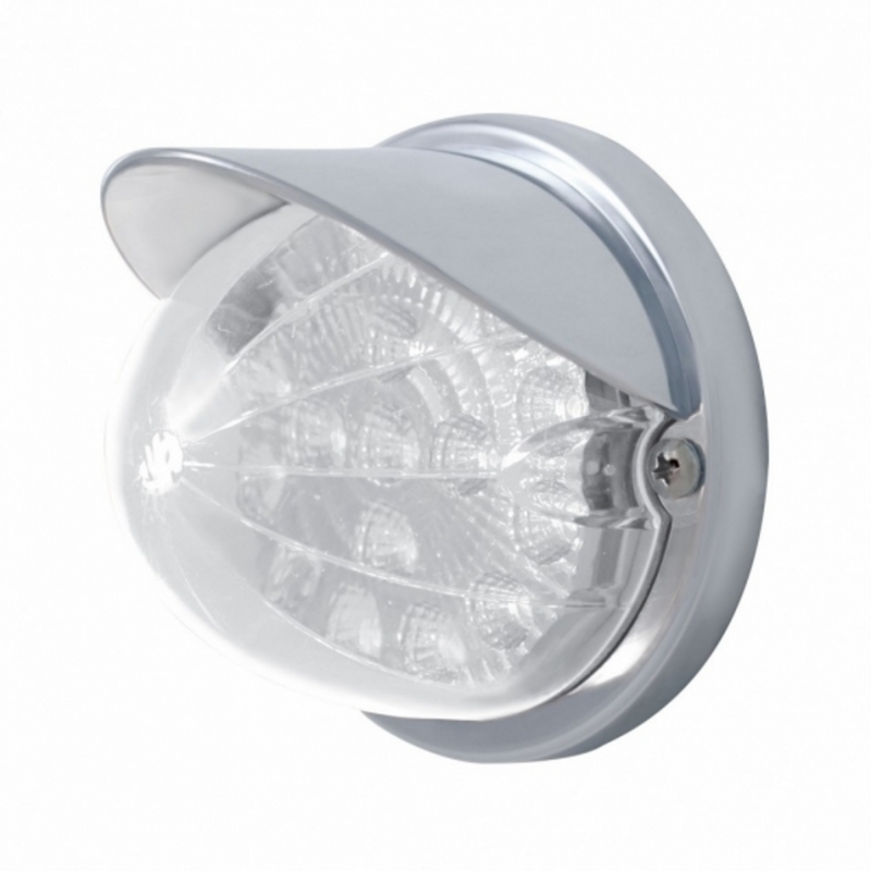 United Pacific 17 LED Reflector Watermelon Flush Mount Kit With Visor Amber LED/Clear Lens 37288