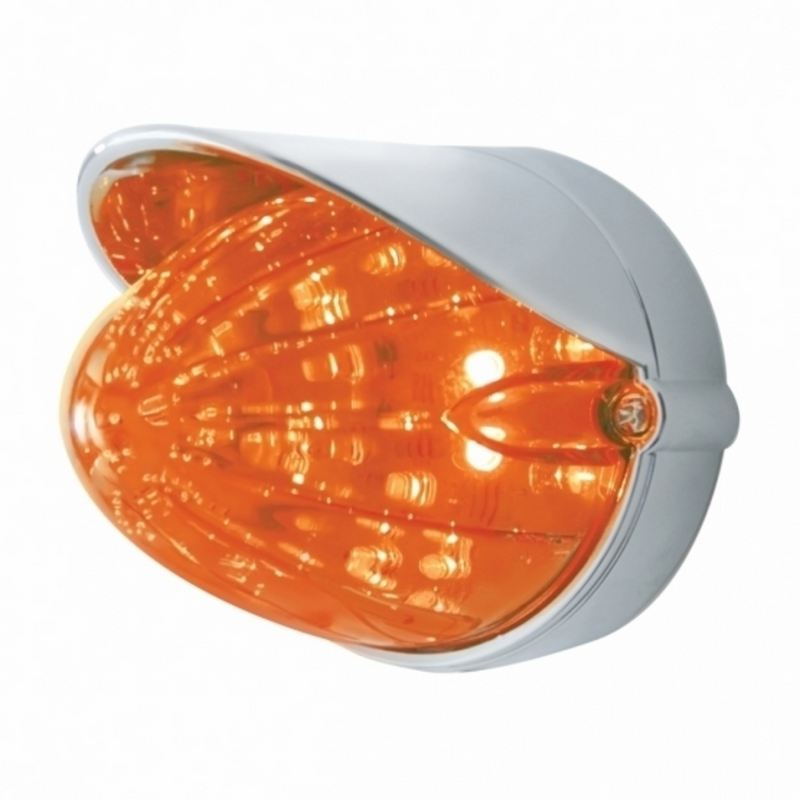 United Pacific 19 LED Watermelon Grakon 1000 Flush Mount Kit With Visor Amber LED/Dark Amber Lens 37300