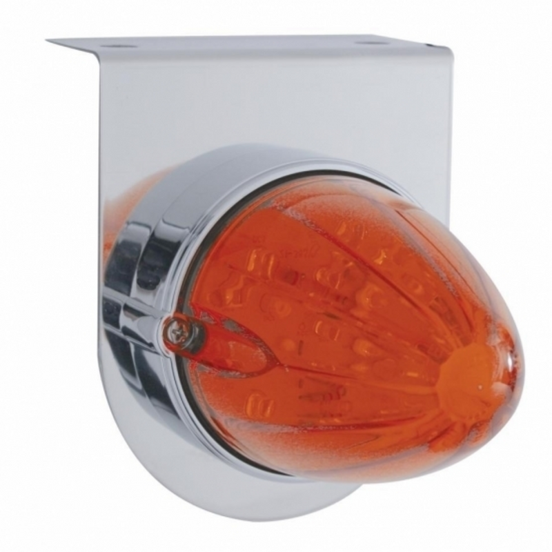 United Pacific Stainless Light Bracket With 19 LED Watermelon Light Amber LED/Dark Amber Lens 37303