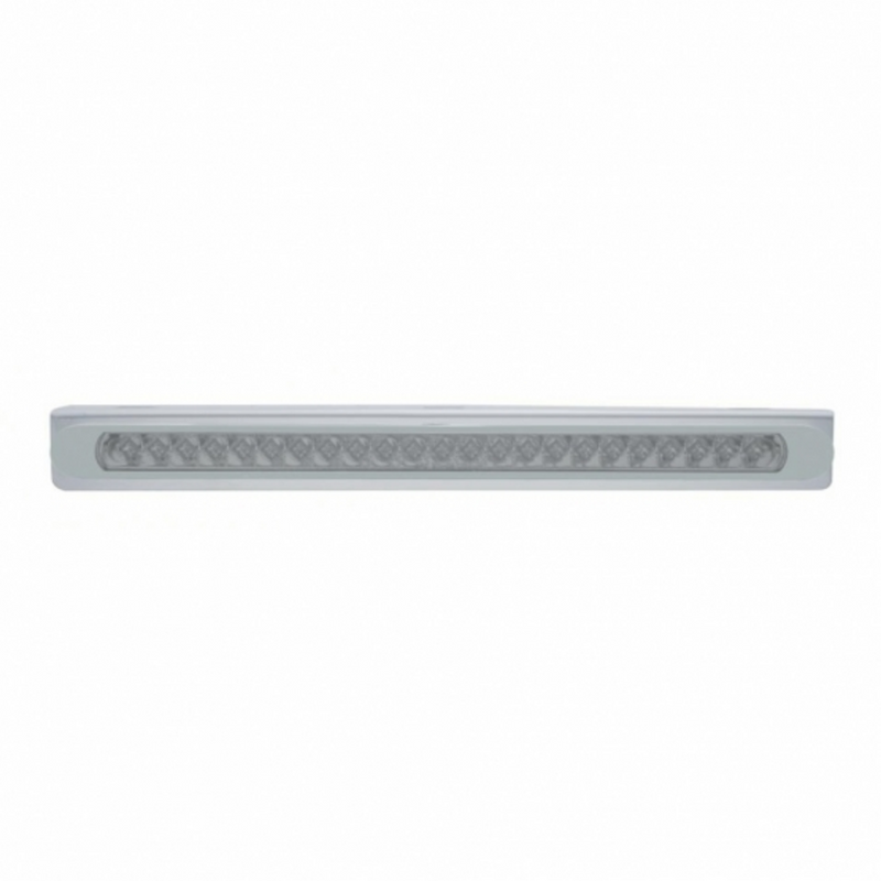 United Pacific Stainless Light Bracket With 23 SMD LED 17-1/4" Light Bar & Bezel Red LED/Clear Lens 37317