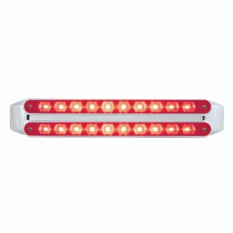 United Pacific Dual 10 LED 9" Light Bars (Stop, Turn & Tail) Red LED/Red Lens 37325