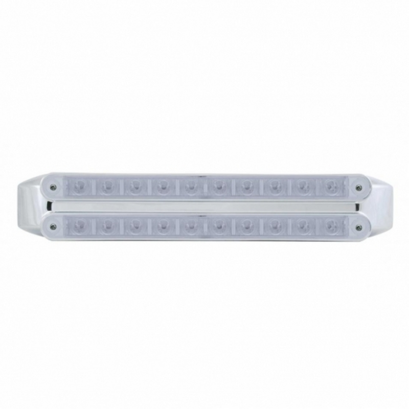 United Pacific Dual 10 LED 9" Turn Signal Light Bars Amber LED/Clear Lens 37326