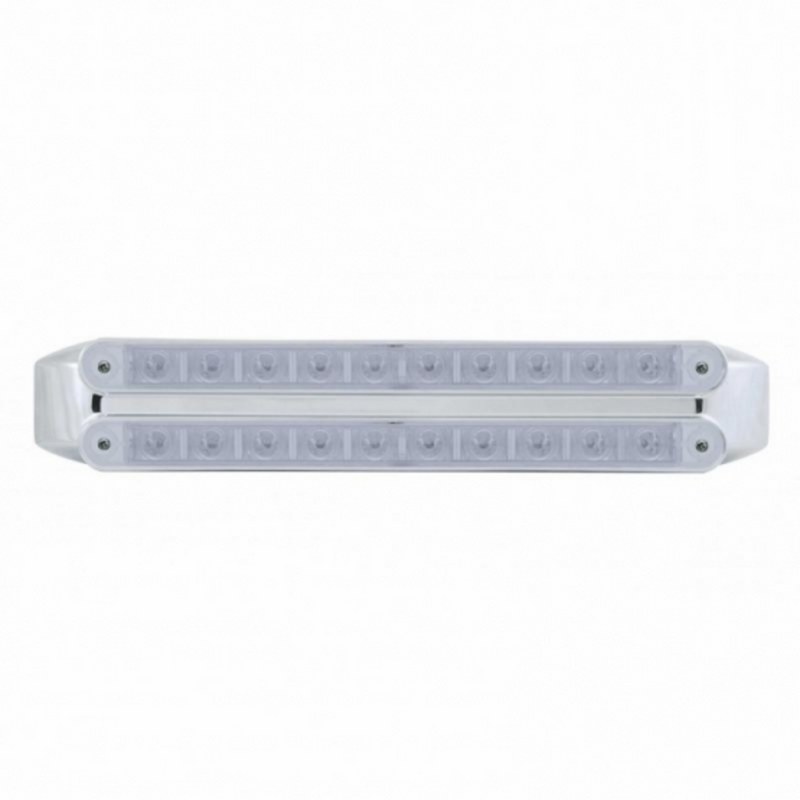 United Pacific Dual 10 LED 9" Light Bars (Stop, Turn & Tail) Red LED/Clear Lens 37327