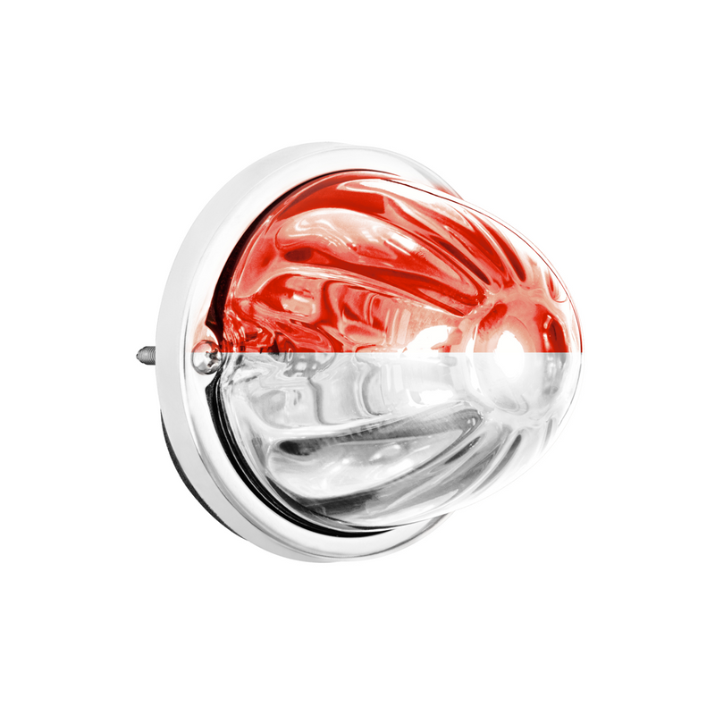 United Pacific 360-Degree Double Fury LED Bulb Glass Watermelon Flush Mount Kit-Red & White LED 37422