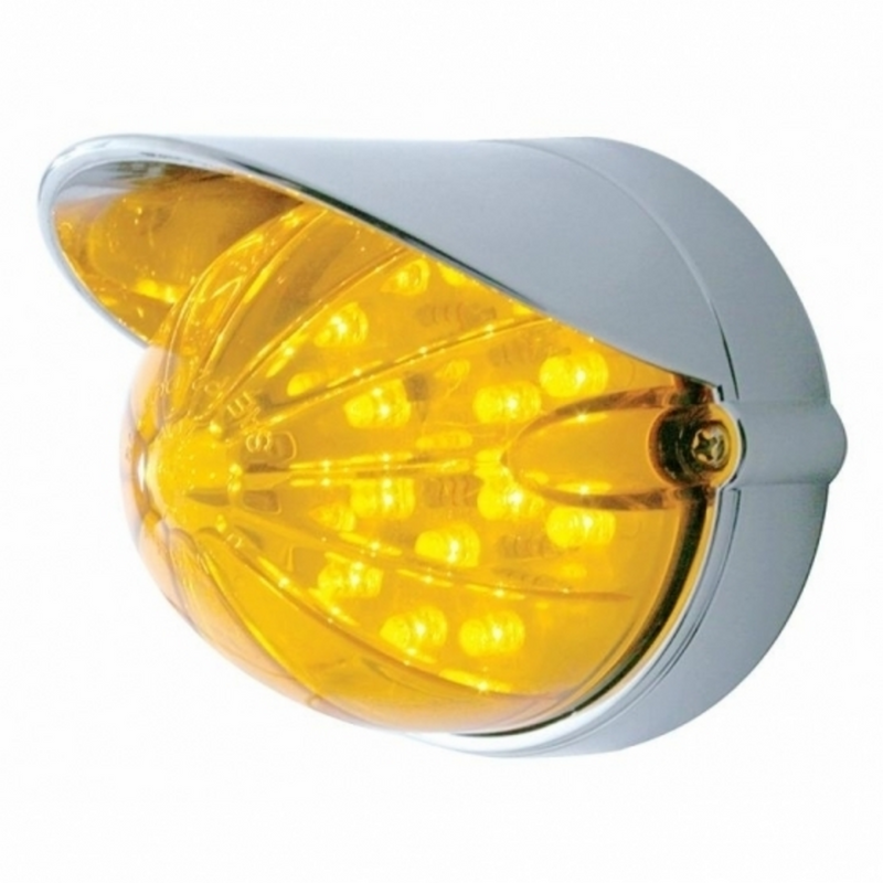 United Pacific 19 LED Watermelon Flush Mount Kit With Visor Amber LED/Amber Lens 37450