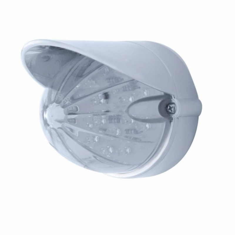 United Pacific 19 LED Watermelon Flush Mount Kit With Visor Amber LED/Clear Lens 37451