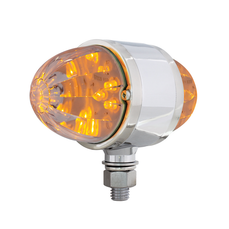United Pacific 34 LED Dual Function Watermelon Double Face Light Amber LED/Clear Lens 37478