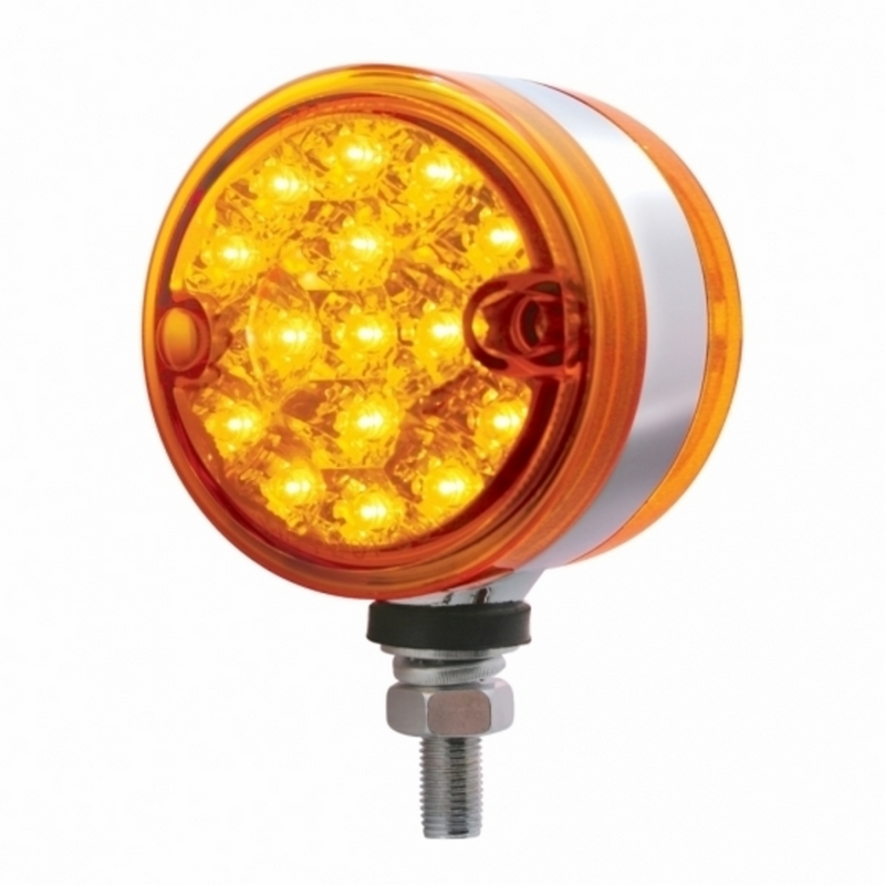 United Pacific 30 LED 3" Dual Function Reflector Double Face Light Amber LED/Amber Lens 37483
